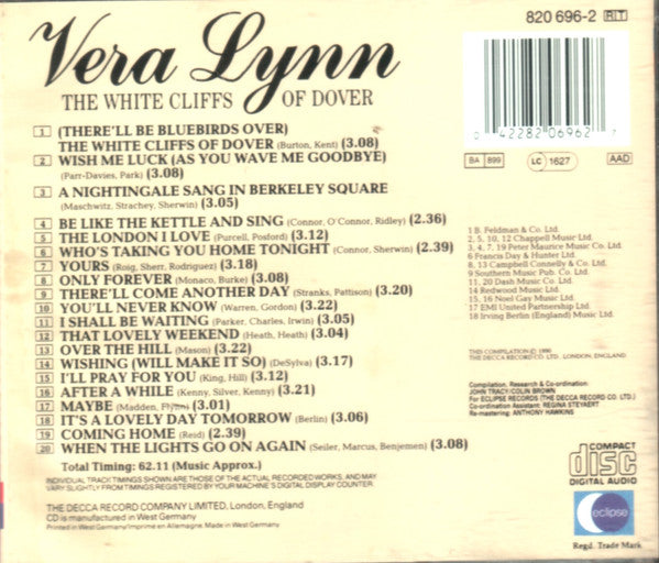 Vera Lynn : The White Cliffs Of Dover (CD, Comp)