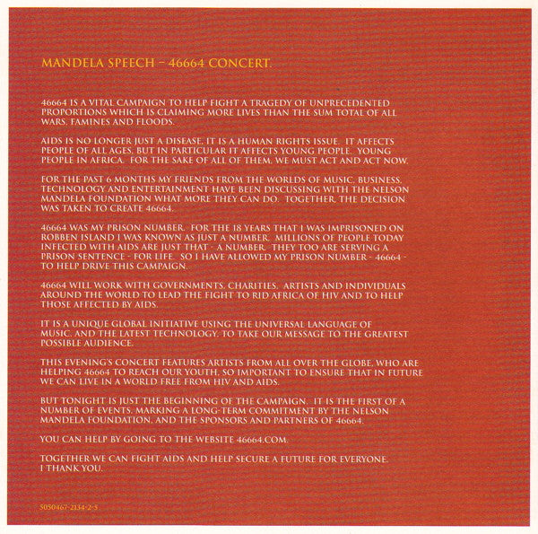 Various : 46664 - Part 2 Long Walk To Freedom (CD, Album)
