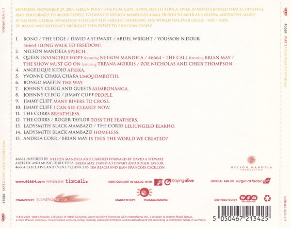 Various : 46664 - Part 2 Long Walk To Freedom (CD, Album)
