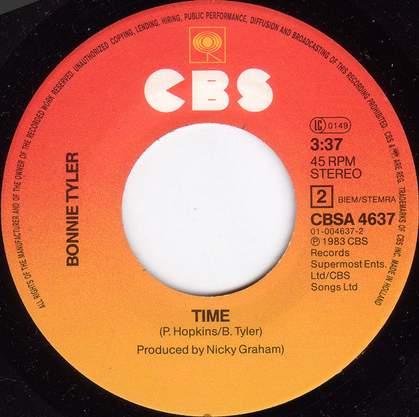 Bonnie Tyler : Here She Comes (7", Single)