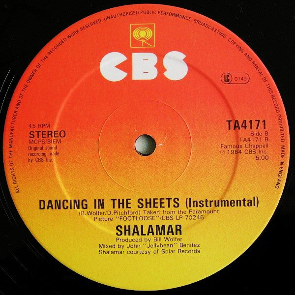 Shalamar : Dancing In The Sheets (12")