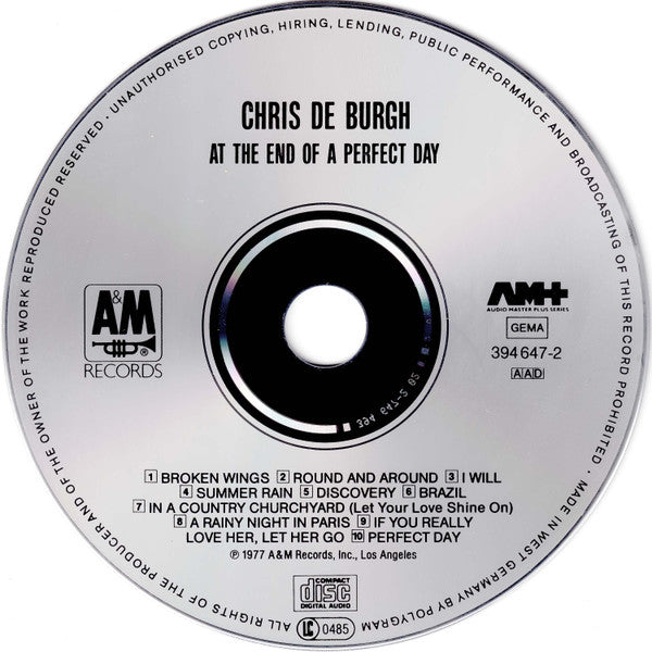 Chris de Burgh : At The End Of A Perfect Day (CD, Album, RE)