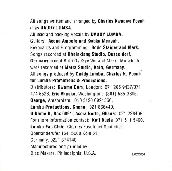 Daddy Lumba : Playboy (Bribi Gyegye Wo) (CD, Album)