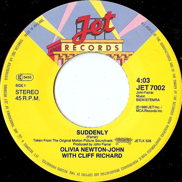 Olivia Newton-John And Cliff Richard : Suddenly (7", Single)