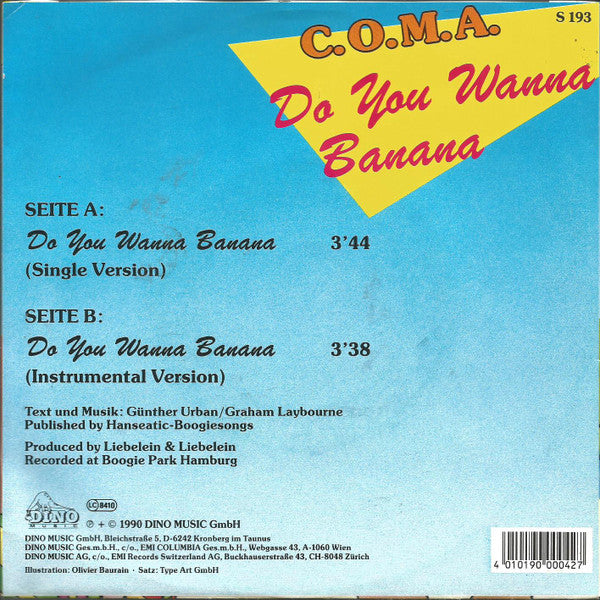 C.O.M.A. (6) : Do You Wanna Banana (7", Single)