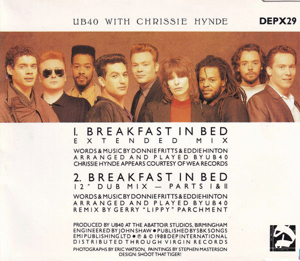 UB40 With Chrissie Hynde : Breakfast In Bed (CD, Single, Ltd)
