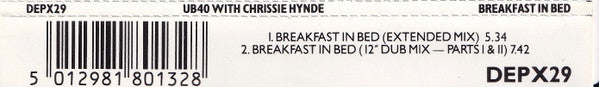 UB40 With Chrissie Hynde : Breakfast In Bed (CD, Single, Ltd)