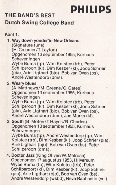 The Dutch Swing College Band : The Band's Best (Cass, Comp)