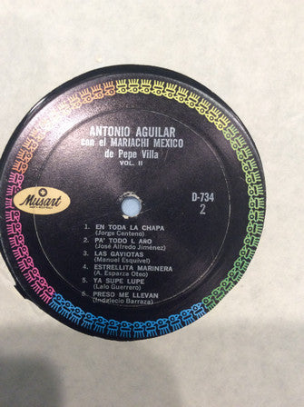 Antonio Aguilar Barraza, Mariachi México de Pepe Villa : Antonio Aguilar Vol. 2 (LP, Album)