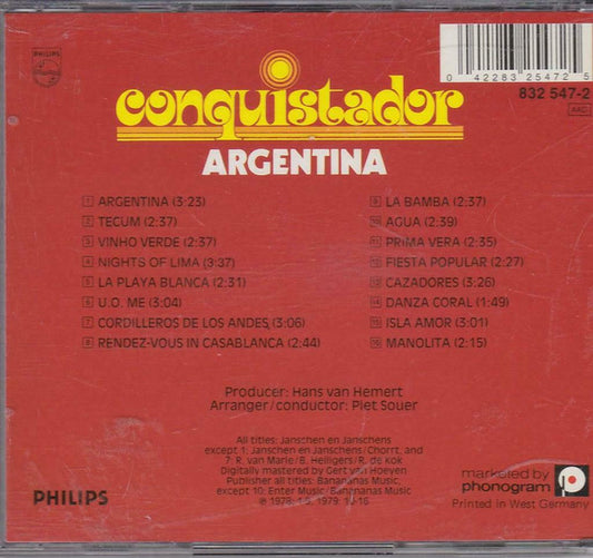 Conquistador : Argentina (CD, Comp)