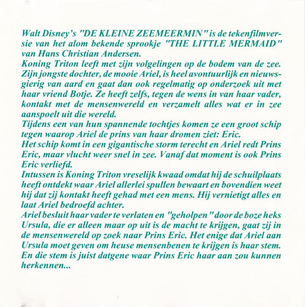 Various : De Kleine Zeemeermin (CD, Album)