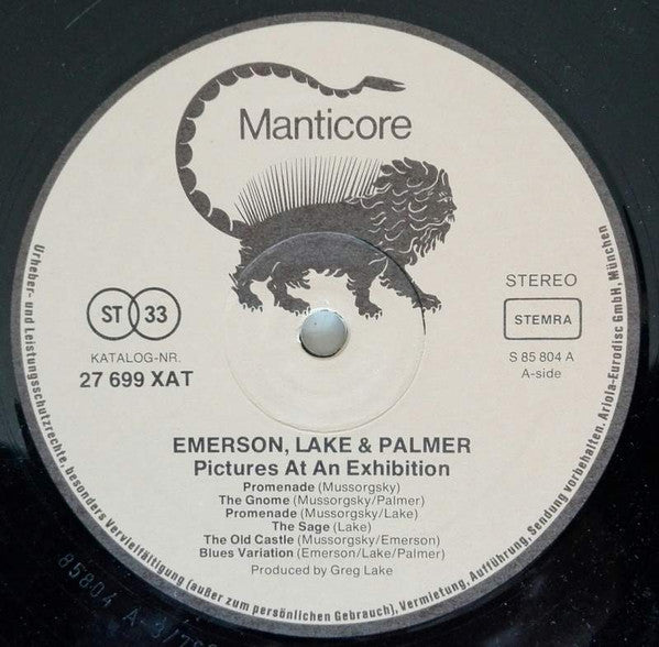 Emerson, Lake & Palmer : Pictures At An Exhibition (LP, Album, RE, Gat)