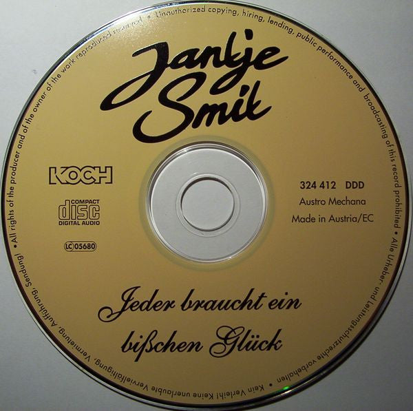Jan Smit : Jeder Braucht Ein Bißchen Glück (CD, Album)