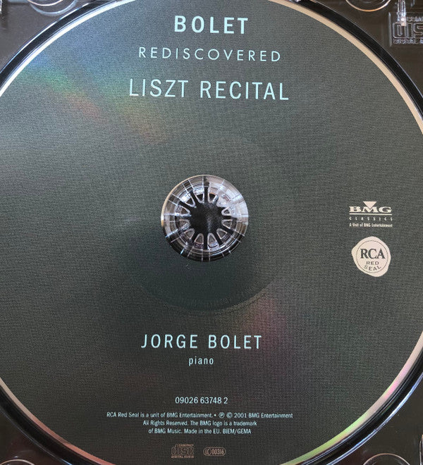 Franz Liszt - Jorge Bolet : Rediscovered - Liszt Recital (CD, Album)