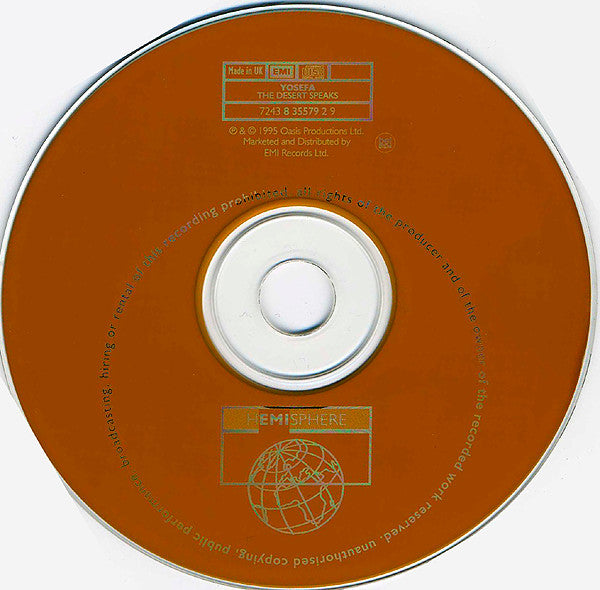 Yosefa : The Desert Speaks (CD, Album)