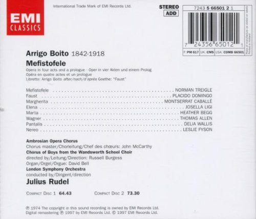 Arrigo Boito, Norman Treigle, Placido Domingo, Montserrat Caballé, The Ambrosian Opera Chorus, Wandsworth School Boys' Choir, London Symphony Orchestra, Julius Rudel : Mefistofele (2xCD, RE, RM, Box)