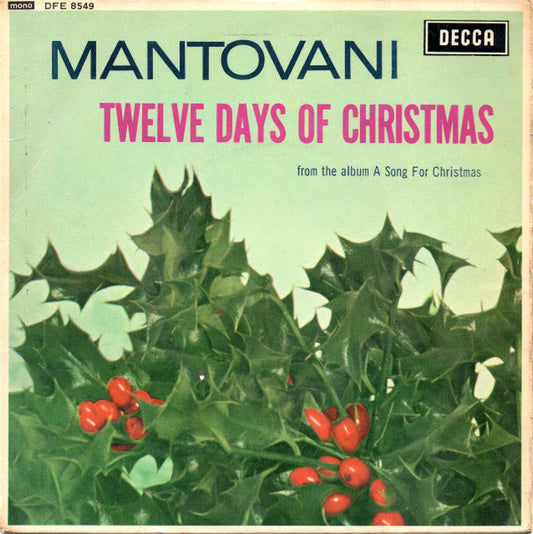 Mantovani And His Orchestra : Twelve Days Of Christmas (7", EP, Mono)