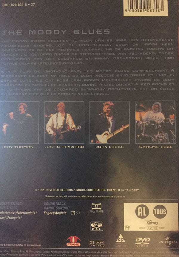 The Moody Blues With The Colorado Symphony Orchestra : A Night At Red Rocks With The Colorado Symphony Orchestra (DVD-V, PAL, All)