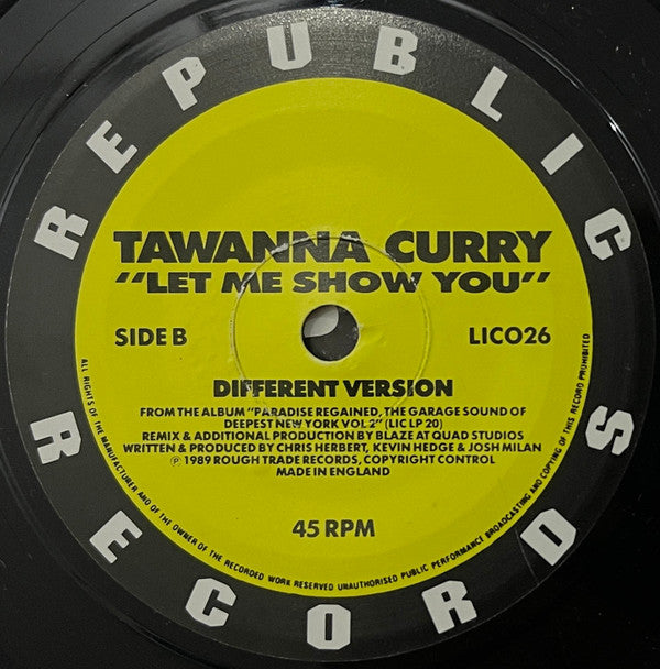 Tawanna Curry : Let Me Show You (7")
