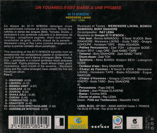 Ki-Yi M'bock, Werewere Liking, Ray Lema : Un Touareg S'est Marié A Une Pygmée (CD)