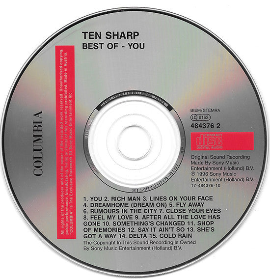 Ten Sharp : Best Of "You" (CD, Comp)