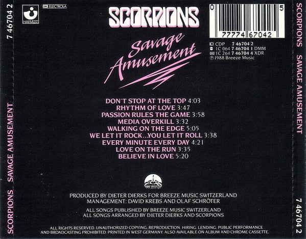 Scorpions : Savage Amusement (CD, Album)