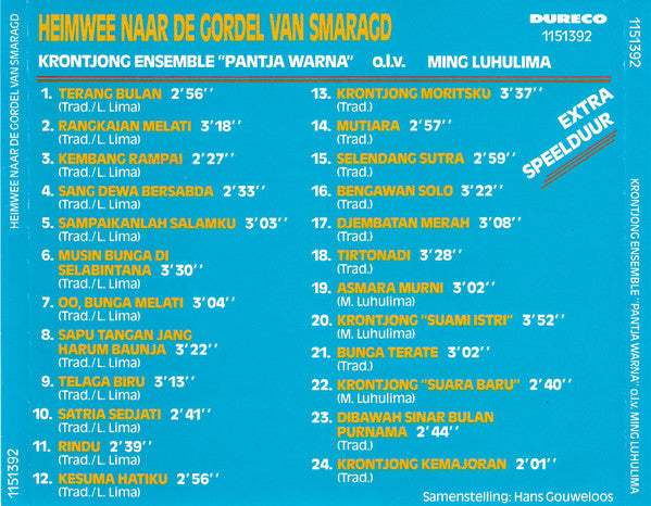Pantja Warna o.l.v. Ming Luhulima : Heimwee Naar de Gordel van Smaragd (CD, Album)
