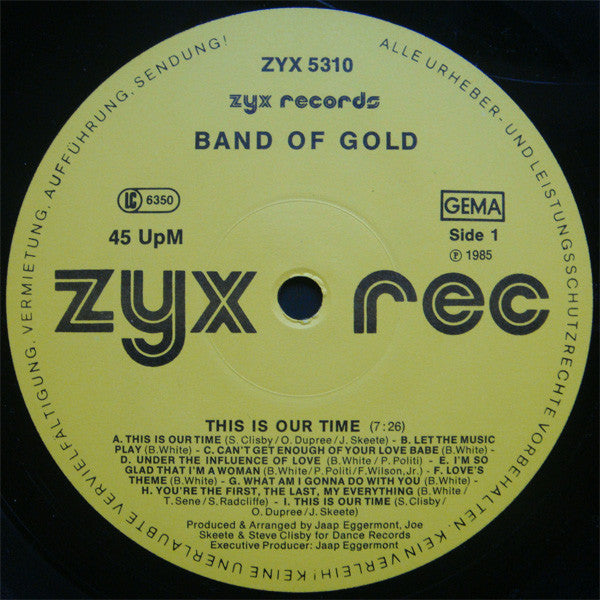 Band Of Gold : This Is Our Time (12", Maxi)