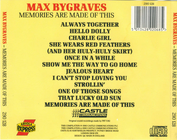 Max Bygraves : Memories Are Made Of This (CD, Comp)