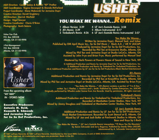 Usher : You Make Me Wanna... (Remix) (CD, Maxi)