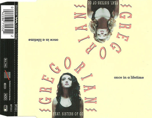 Gregorian (3) feat. Sisters Of Oz : Once In A Lifetime (CD, Maxi)