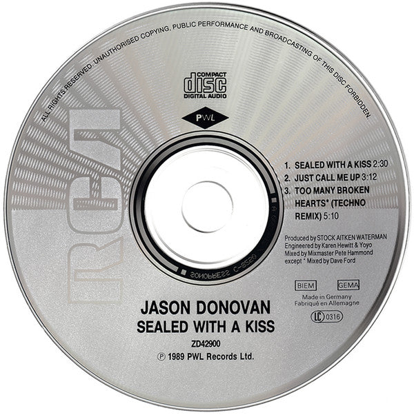 Jason Donovan : Sealed With A Kiss (CD, Maxi)