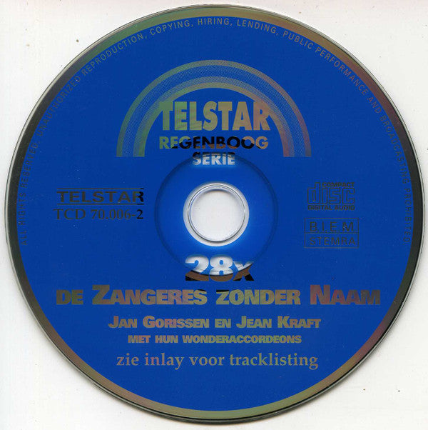 Jan Gorissen En Jean Kraft : 28x De Zangeres Zonder Naam (CD, Comp)