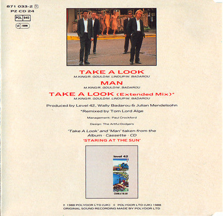 Level 42 : Take A Look (CD, Single)