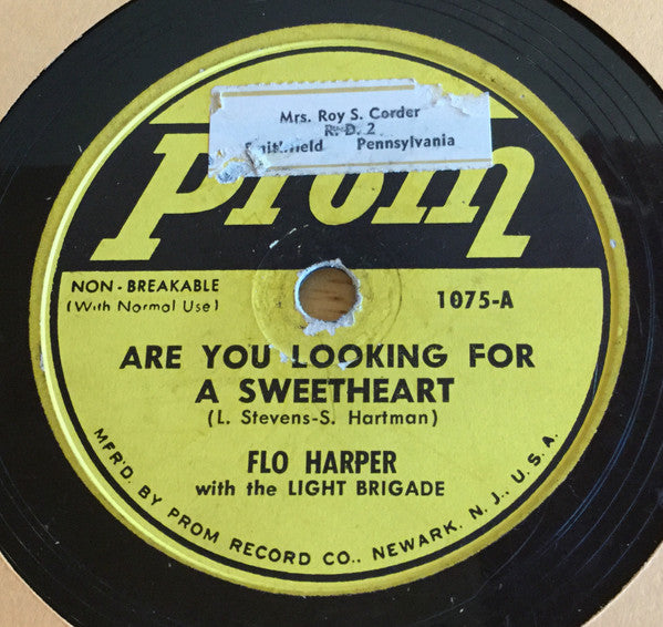Flo Harper : Are You Looking For A Sweetheart / Make Love To Me (Shellac, 10")