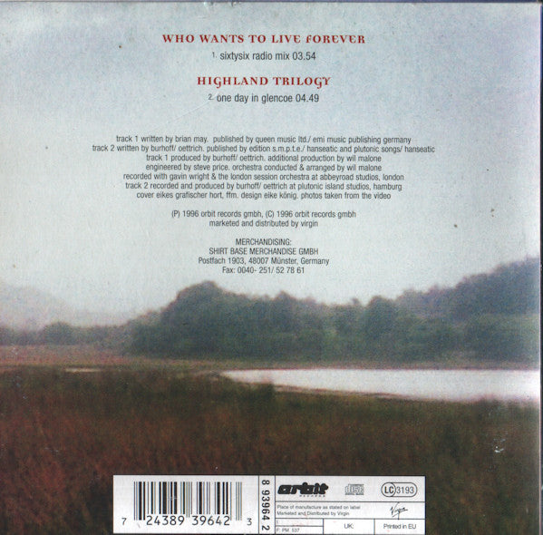 Dune (3) : Who Wants To Live Forever (CD, Single, Car)