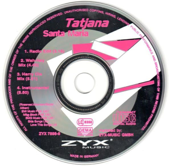 Tatjana : Santa Maria (CD, Maxi)