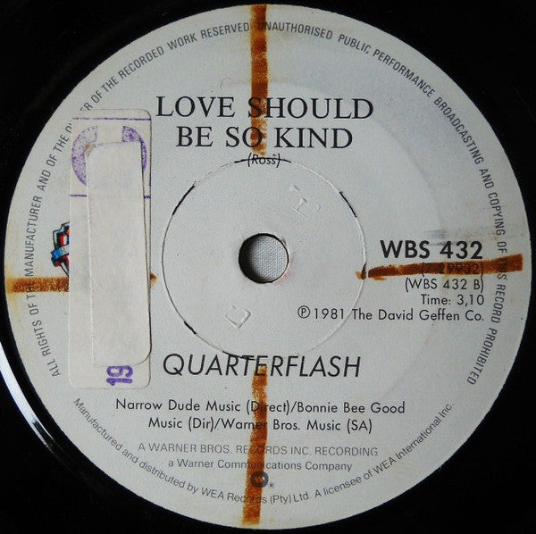 Quarterflash : Night Shift (7", Single)