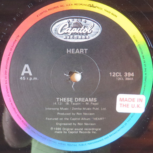 Heart : These Dreams (12", Single)