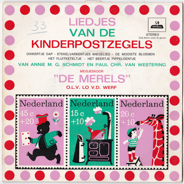 Radiokoor "De Merels" : Liedjes van de Kinderpostzegels (7", EP)