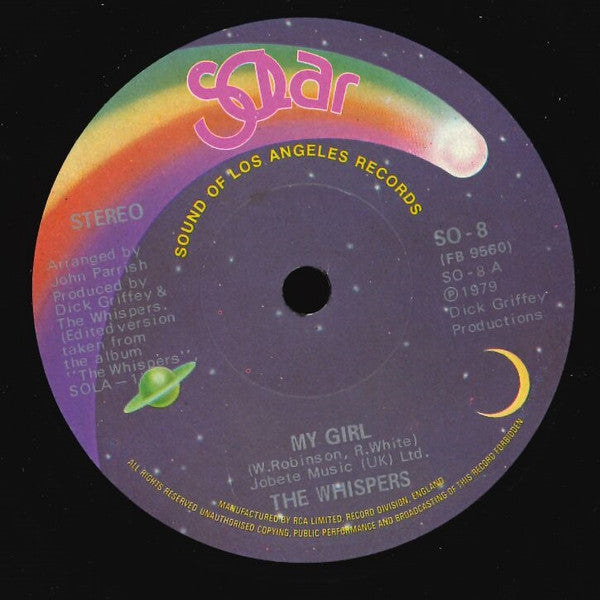 The Whispers : My Girl (7", Single)