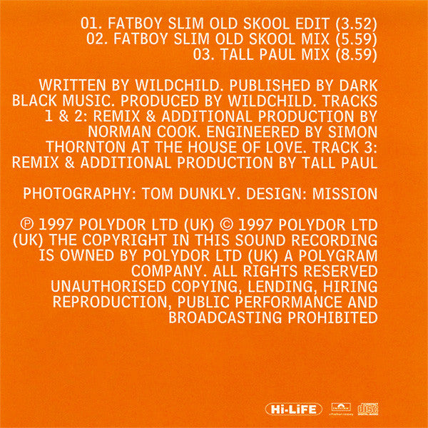 Wildchild : Renegade Master 98 (CD, Single)