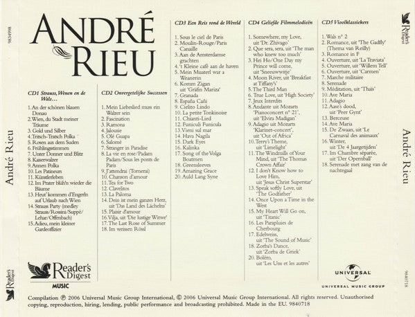 André Rieu : Muziek Voor Miljoenen (5xCD, Comp)