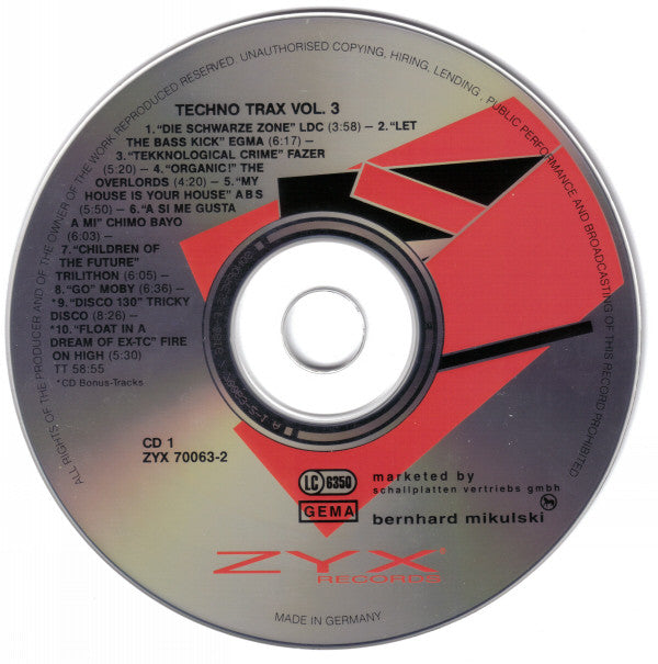 Various : Techno Trax Vol. 3 (2xCD, Comp, Son)