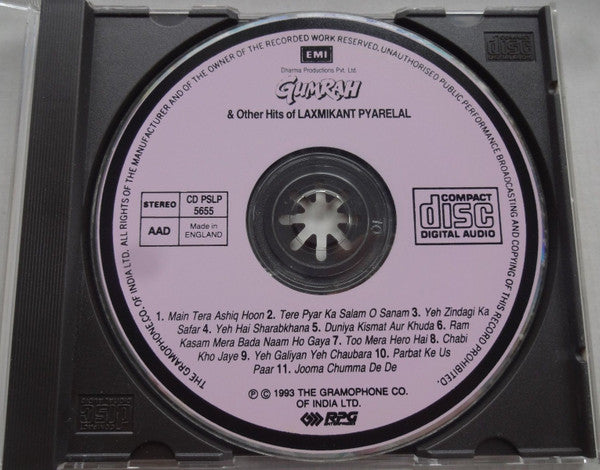 Laxmikant-Pyarelal : Gumrah & Other Hits Of Laxmikant Pyarelal (CD)