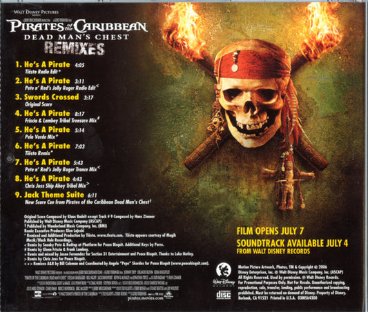 Various : Dead Man's Chest (Remixes) (CD, Maxi, Promo)