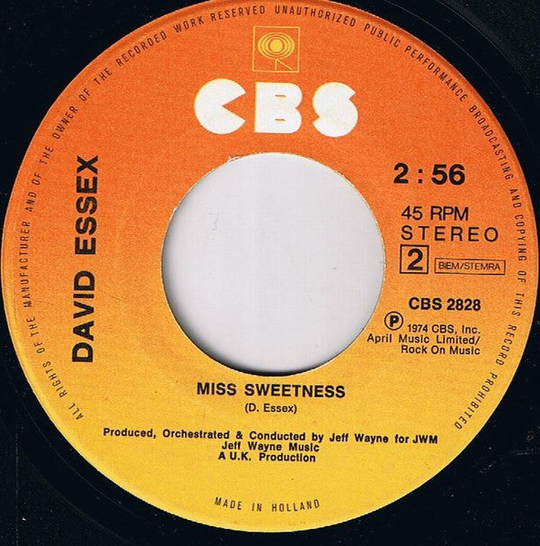 David Essex : Stardust (7", Single)