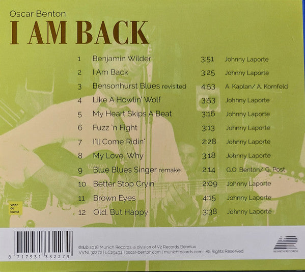 Oscar Benton : I Am Back (CD, Album)