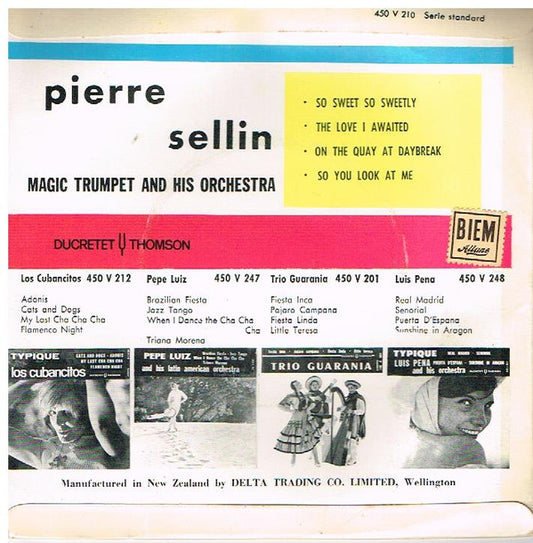 Pierre Sellin Et Son Orchestre : So Sweet So Sweetly (7", EP)