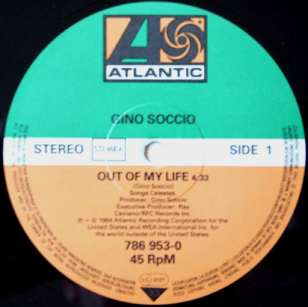 Gino Soccio : Out Of My Life (12", Maxi)